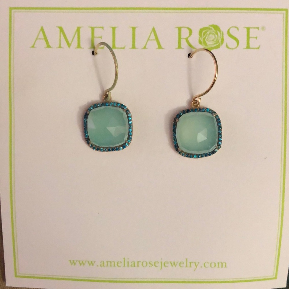 Beautiful blue quartz earrings